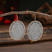 Wholesale Dream Catcher Woven Oval Pattern Alloy Earrings JDC-ES-Daiq004 Earrings 黛茜 Wholesale Jewelry JoyasDeChina Joyas De China