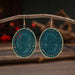 Wholesale Dream Catcher Woven Oval Pattern Alloy Earrings JDC-ES-Daiq004 Earrings 黛茜 Wholesale Jewelry JoyasDeChina Joyas De China