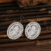 Wholesale Dream Catcher Woven Oval Pattern Alloy Earrings JDC-ES-Daiq004 Earrings 黛茜 DC1347-11 white Wholesale Jewelry JoyasDeChina Joyas De China