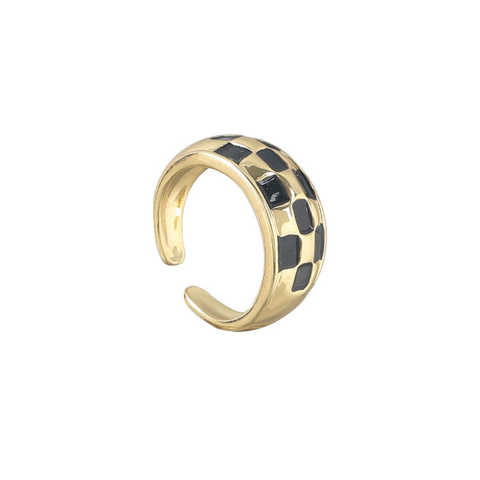 Wholesale drip oil plaid alloy ring JDC-RS-JL171 Rings 氿乐 Wholesale Jewelry JoyasDeChina Joyas De China