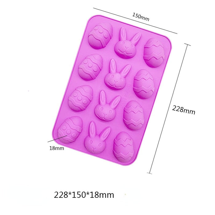 Wholesale Easter Bunny Egg Silicone Mold DIY Chocolate Cake Mold JDC-MD-SanX001 三信 Pink Rabbit Egg Wholesale Jewelry JoyasDeChina Joyas De China