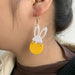 Wholesale Easter Cute Easter Egg Bunny Earrings JDC-ES-XUEP007 Earrings 雪帕 Wholesale Jewelry JoyasDeChina Joyas De China