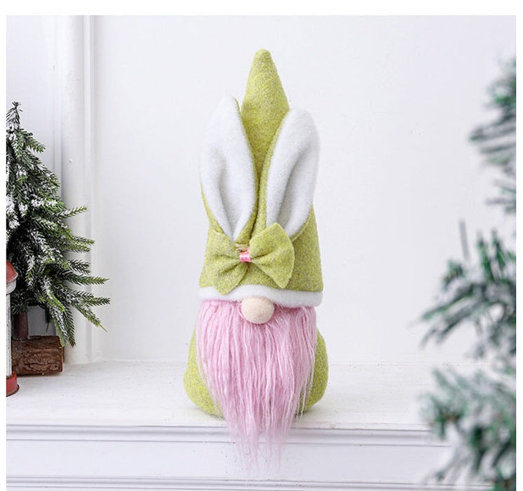 Wholesale Easter Faceless Doll Rabbit Doll Nonwoven Ornament JDC-OS-GangL014 Ornaments 港恋 green purple Wholesale Jewelry JoyasDeChina Joyas De China