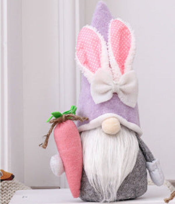 Wholesale Easter Faceless Doll Rabbit Doll Nonwoven Ornament JDC-OS-GangL014 Ornaments 港恋 purple pink radish Wholesale Jewelry JoyasDeChina Joyas De China
