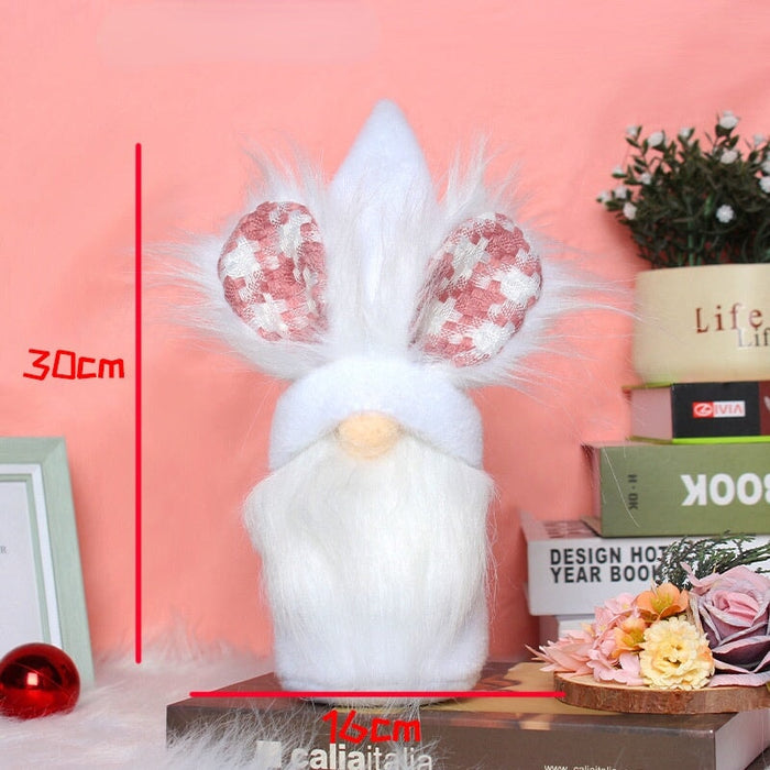 Wholesale Easter Faceless Gnome Doll Rabbit Fabric Filled Cotton Ornament JDC-OS-GangL009 Ornaments 港恋 white Wholesale Jewelry JoyasDeChina Joyas De China