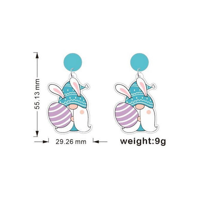 Wholesale Easter Pygmy Goblin Holiday Rabbit Turnip Truck Egg Dwarf Earrings JDC-ES-XUEP002 Earrings 雪帕 Wholesale Jewelry JoyasDeChina Joyas De China