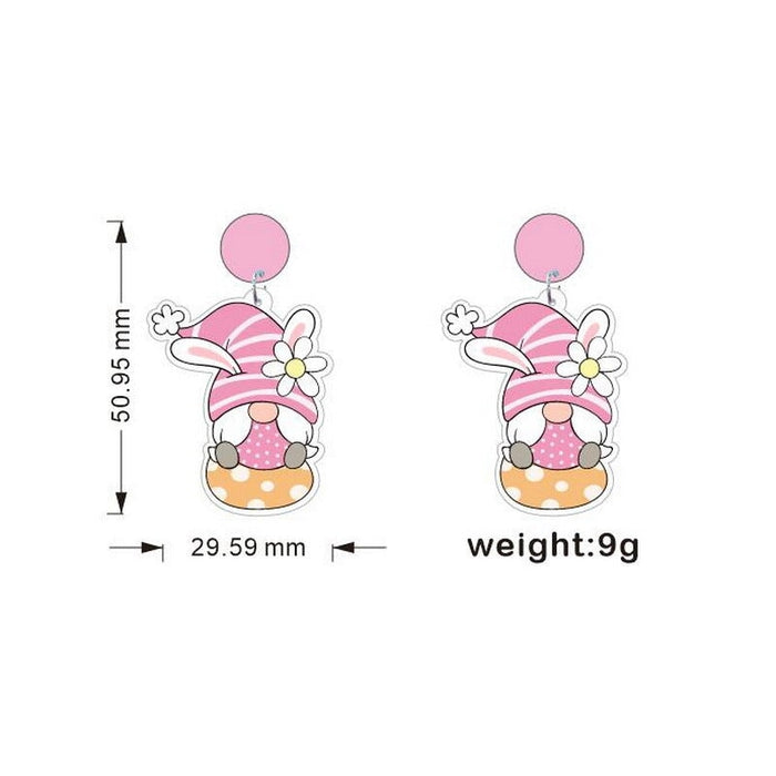 Wholesale Easter Pygmy Goblin Holiday Rabbit Turnip Truck Egg Dwarf Earrings JDC-ES-XUEP002 Earrings 雪帕 Wholesale Jewelry JoyasDeChina Joyas De China