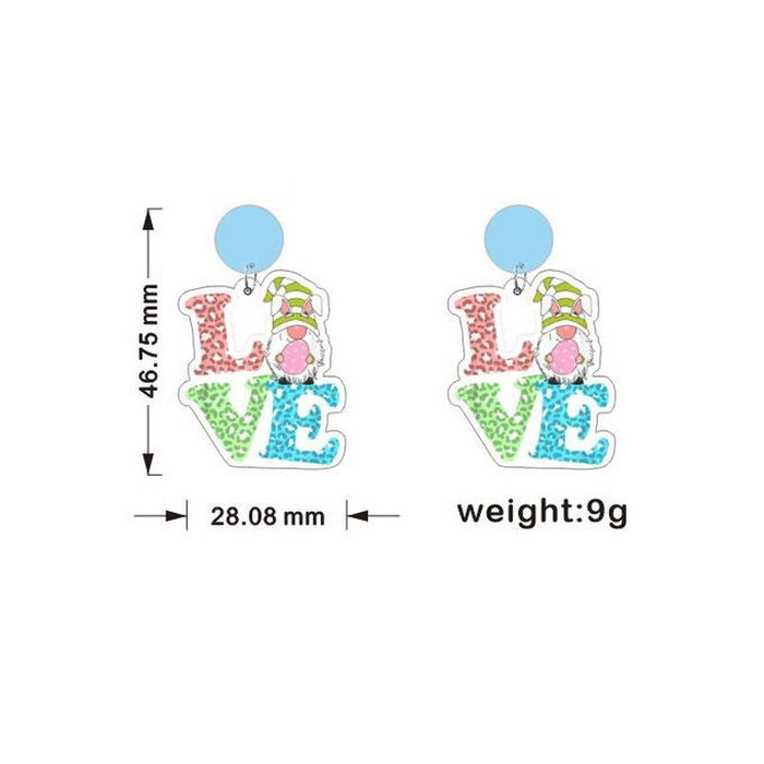 Wholesale Easter Pygmy Goblin Holiday Rabbit Turnip Truck Egg Dwarf Earrings JDC-ES-XUEP002 Earrings 雪帕 Wholesale Jewelry JoyasDeChina Joyas De China