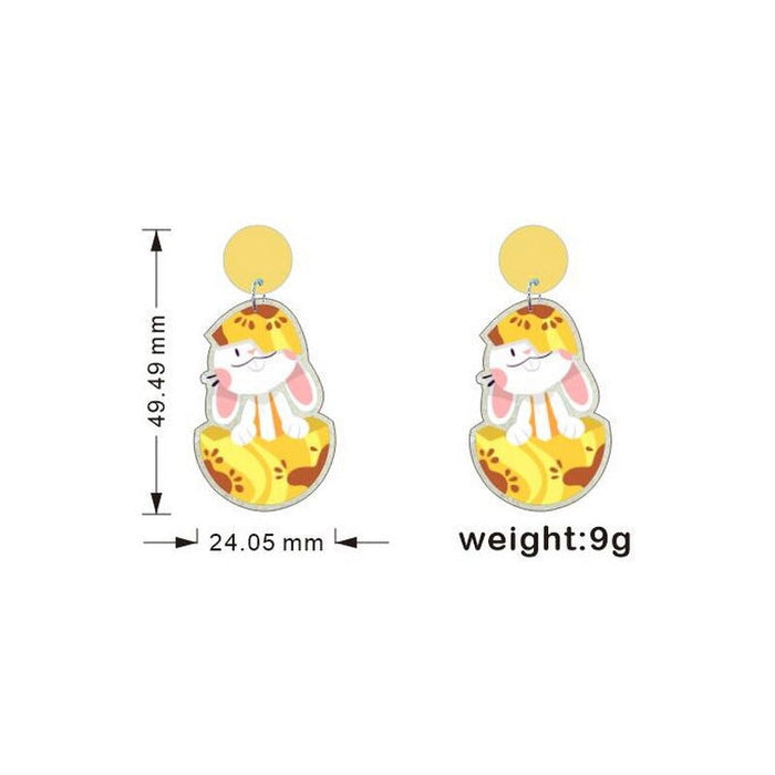 Wholesale Easter Pygmy Goblin Holiday Rabbit Turnip Truck Egg Dwarf Earrings JDC-ES-XUEP002 Earrings 雪帕 Wholesale Jewelry JoyasDeChina Joyas De China