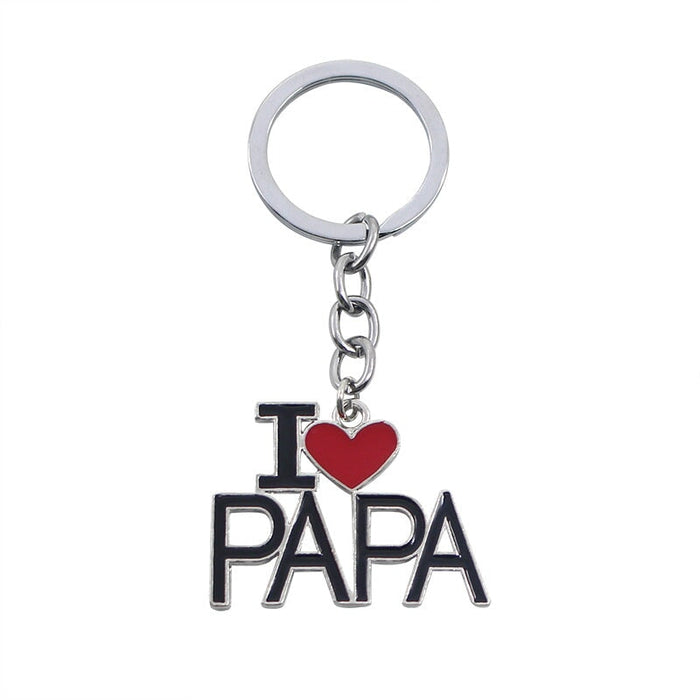 Wholesale Father's Day Mother's Day Alloy Keychain JDC-KC-TianG001 Keychains 天高 YSK077-PAPA Wholesale Jewelry JoyasDeChina Joyas De China