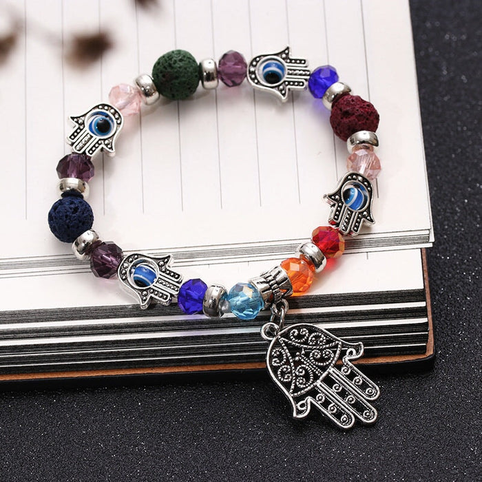 Wholesale Fatima Palm Demon Eye Alloy Bracelet JDC-BT-Daiq001 Bracelet 黛茜 Wholesale Jewelry JoyasDeChina Joyas De China