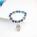 Wholesale Fatima Palm Demon Eye Alloy Bracelet JDC-BT-Daiq001 Bracelet 黛茜 B2061-1blue Wholesale Jewelry JoyasDeChina Joyas De China