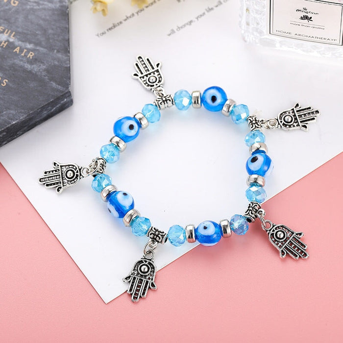 Wholesale Fatima Palm Demon Eye Alloy Bracelet JDC-BT-Daiq001 Bracelet 黛茜 B2118-2 Wholesale Jewelry JoyasDeChina Joyas De China