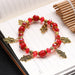 Wholesale Fatima Palm Demon Eye Alloy Bracelet JDC-BT-Daiq001 Bracelet 黛茜 B2148-3 red Wholesale Jewelry JoyasDeChina Joyas De China