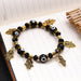 Wholesale Fatima Palm Demon Eye Alloy Bracelet JDC-BT-Daiq001 Bracelet 黛茜 B2148-4 black Wholesale Jewelry JoyasDeChina Joyas De China