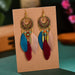 Wholesale Feather Tassel Alloy Earrings JDC-ES-Daiq011 Earrings 黛茜 Wholesale Jewelry JoyasDeChina Joyas De China