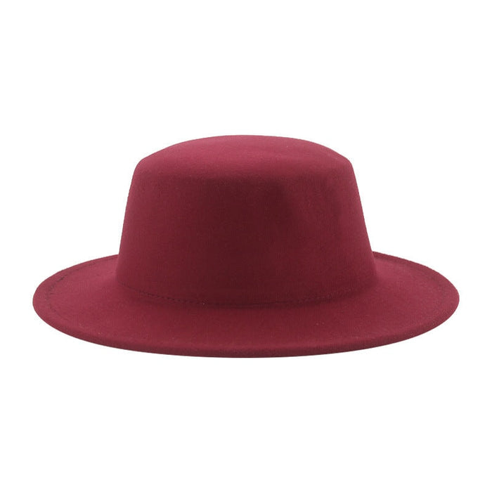 Wholesale flat hat woolen wide brim hat JDC-FH-Guanchuan006 Fashionhat 冠川 Wholesale Jewelry JoyasDeChina Joyas De China