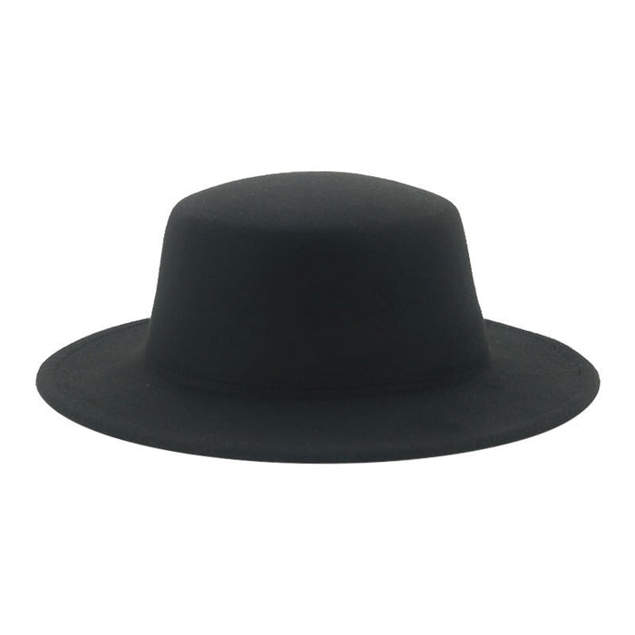 Wholesale flat hat woolen wide brim hat JDC-FH-Guanchuan006 Fashionhat 冠川 Wholesale Jewelry JoyasDeChina Joyas De China