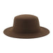 Wholesale flat hat woolen wide brim hat JDC-FH-Guanchuan006 Fashionhat 冠川 brown M(56-58cm) Wholesale Jewelry JoyasDeChina Joyas De China