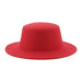 Wholesale flat hat woolen wide brim hat JDC-FH-Guanchuan006 Fashionhat 冠川 red M(56-58cm) Wholesale Jewelry JoyasDeChina Joyas De China