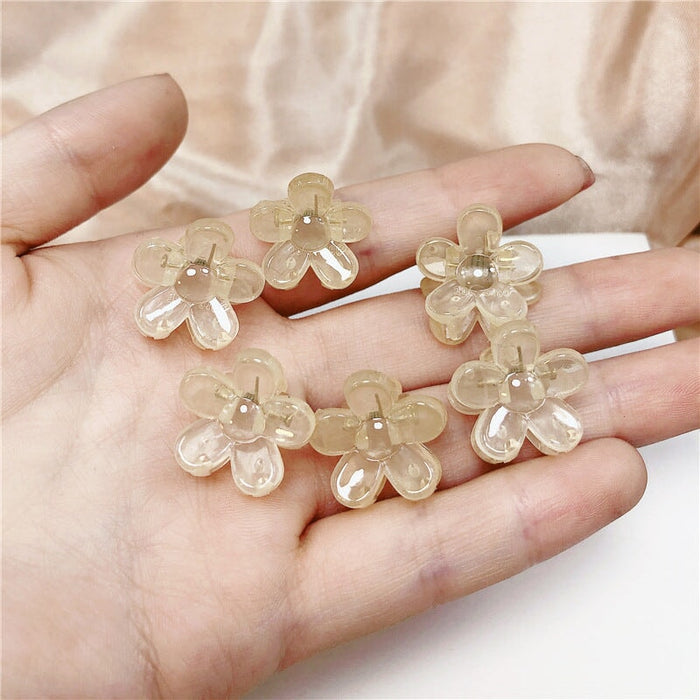Wholesale Flower Mini Plastic Resin Hair Clip JDC-HC-Jiax003 Hair Clips 佳芯 Wholesale Jewelry JoyasDeChina Joyas De China