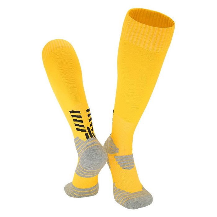 Wholesale Football Socks Nylon Kids Tall Socks JDC-SK-LingTu003 Sock 领途 yellow 38-44 Wholesale Jewelry JoyasDeChina Joyas De China