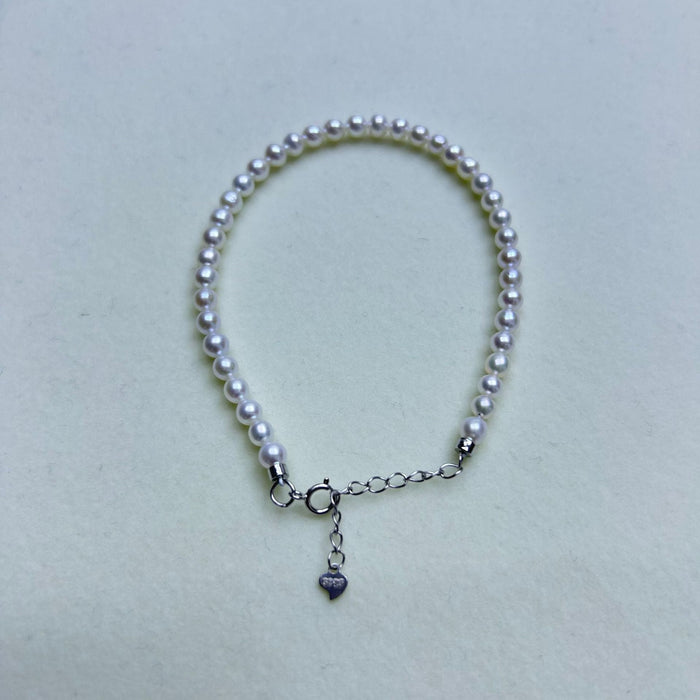 Wholesale Freshwater Close to Round 3-6 Millet Chain Temperament Beads Clavicle Necklace Necklaces JoyasDeChina 3-4mm nearly round slightly flawed bracelet + extension buckle Wholesale Jewelry JoyasDeChina Joyas De China