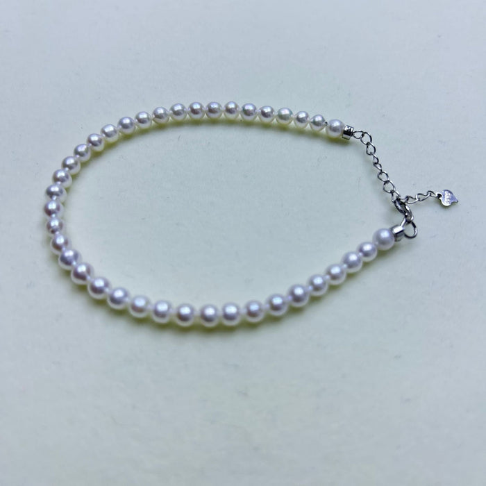Wholesale Freshwater Close to Round 3-6 Millet Chain Temperament Beads Clavicle Necklace Necklaces JoyasDeChina 5-6mm nearly round slightly flawed bracelet + extension buckle Wholesale Jewelry JoyasDeChina Joyas De China