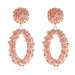 Wholesale Frosted Embossed Alloy Oval Earrings JDC-ES-D767 Earrings 晴雯 Wholesale Jewelry JoyasDeChina Joyas De China