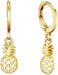Wholesale Fruit Pineapple Plated Metal Earrings JDC-ES-Huix003 Earrings 卉馨 Wholesale Jewelry JoyasDeChina Joyas De China