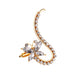 Wholesale full Rhinestone butterfly flower single crystal ear clip JDC-ES-D777 Earrings 晴雯 01KC Gold 12043 Wholesale Jewelry JoyasDeChina Joyas De China