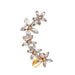 Wholesale full Rhinestone butterfly flower single crystal ear clip JDC-ES-D777 Earrings 晴雯 01KC Gold 12053 Wholesale Jewelry JoyasDeChina Joyas De China