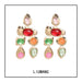 Wholesale gem metal earrings JDC-ES-LIUM020 Earrings 榴芒 51765-color Wholesale Jewelry JoyasDeChina Joyas De China