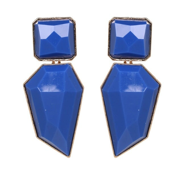 wholesale Geometric acrylic earrings JDC-ES-f102 earrings JoyasDeChina Blue Wholesale Jewelry JoyasDeChina Joyas De China