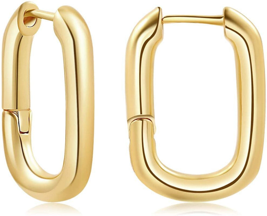 Wholesale Geometric Gold Zircon Hoop EarringsJDC-ES-Huix004 Earrings 卉馨 14k Gold Wholesale Jewelry JoyasDeChina Joyas De China