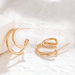 Wholesale Geometric Gold Zircon Hoop EarringsJDC-ES-Huix004 Earrings 卉馨 Wholesale Jewelry JoyasDeChina Joyas De China