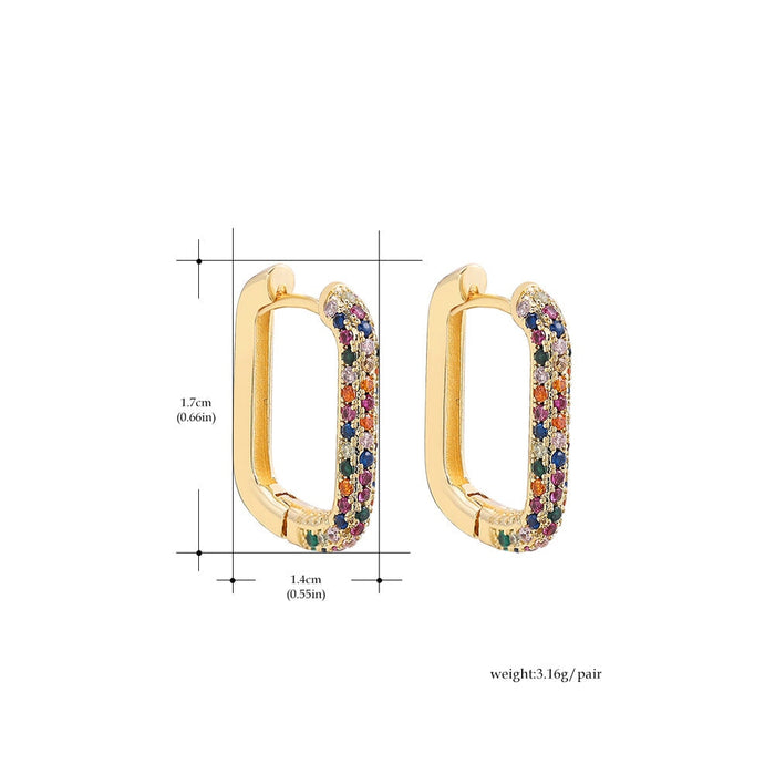 Wholesale Geometric Metal Hoop Earrings JDC-ES-Ruol002 Earrings 若龙 Eight styles A17-2-3-3 Wholesale Jewelry JoyasDeChina Joyas De China