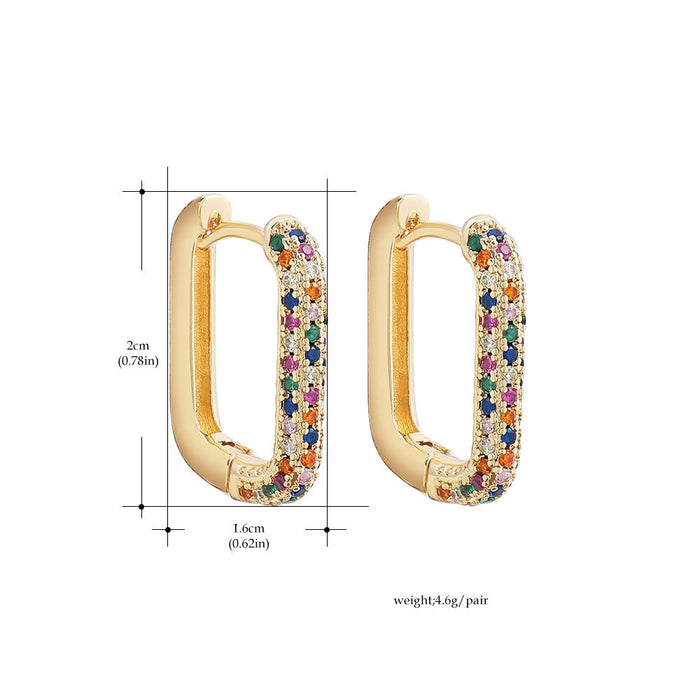 Wholesale Geometric Metal Hoop Earrings JDC-ES-Ruol002 Earrings 若龙 Seven styles A17-2-2-7 Wholesale Jewelry JoyasDeChina Joyas De China
