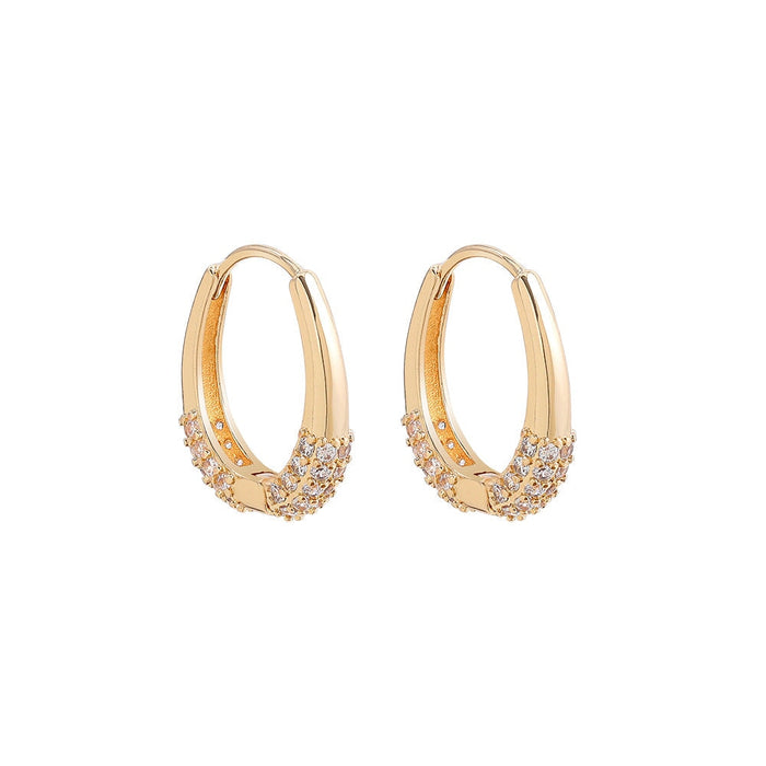 Wholesale Geometric Metal Hoop Earrings JDC-ES-Ruol002 Earrings 若龙 Style I a17-2-2-8 Wholesale Jewelry JoyasDeChina Joyas De China