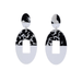 Wholesale Geometric Oval Acetate Leopard Print Earrings JDC-ES-Ruol012 Earrings 若龙 Wholesale Jewelry JoyasDeChina Joyas De China