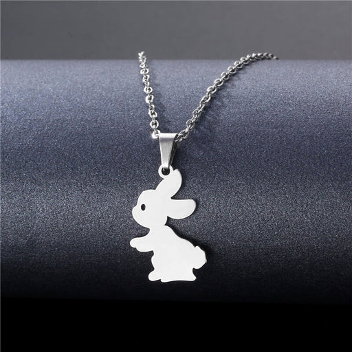 Wholesale Geometric Silver Stainless Steel Floral Heart Necklace JDC-ES-MINGM007 necklaces 敏萌 Wholesale Jewelry JoyasDeChina Joyas De China