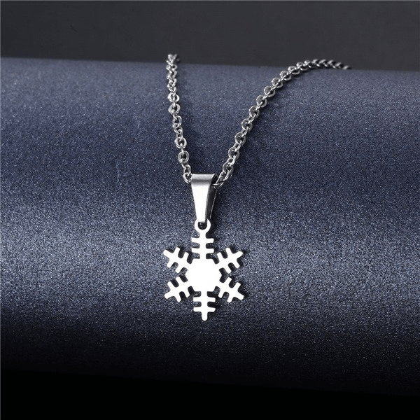 Wholesale Geometric Silver Stainless Steel Floral Heart Necklace JDC-ES-MINGM008 necklaces 敏萌 Wholesale Jewelry JoyasDeChina Joyas De China