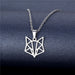 Wholesale Geometric Silver Stainless Steel Floral Heart Necklace JDC-ES-MINGM009 necklaces 敏萌 Wholesale Jewelry JoyasDeChina Joyas De China