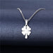 Wholesale Geometric Silver Stainless Steel Floral Heart Necklace JDC-ES-MINGM009 necklaces 敏萌 XL260 Wholesale Jewelry JoyasDeChina Joyas De China