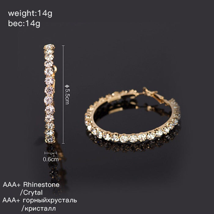 Wholesale Geometry Single Rhinestone Stud Earrings JDC-ES-ZHONGW030 Earrings 众薇 Wholesale Jewelry JoyasDeChina Joyas De China