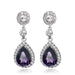 Wholesale glass rhinestone alloy earrings JDC-ES-GSDB006 Earrings 丹比华比 purple Wholesale Jewelry JoyasDeChina Joyas De China