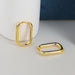 Wholesale Glossy Oval Plated Copper Earrings JDC-ES-YZM001 Earrings 伊之美 Wholesale Jewelry JoyasDeChina Joyas De China