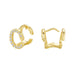 Wholesale Gold 26 Letter Zircon Stud Earrings JDC-ES-GM005 Earrings 冈麦 C gold Wholesale Jewelry JoyasDeChina Joyas De China