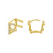 Wholesale Gold 26 Letter Zircon Stud Earrings JDC-ES-GM005 Earrings 冈麦 F gold Wholesale Jewelry JoyasDeChina Joyas De China