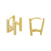 Wholesale Gold 26 Letter Zircon Stud Earrings JDC-ES-GM005 Earrings 冈麦 H gold Wholesale Jewelry JoyasDeChina Joyas De China